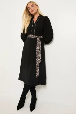 Robe Midi Ceinturée Imprimé Léopard Petite
