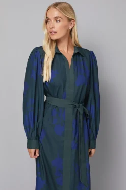 Robe Midi Chemise à Imprimé Floral Petite
