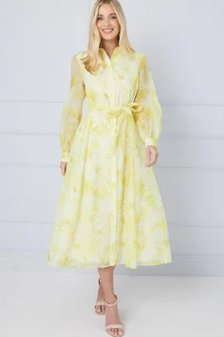 Robe Midi Chemisier à Fleurs en Organza Petite