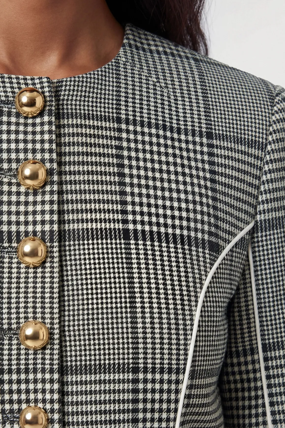 Robe Midi Cintrée À Carreaux Avec Basque Et Ceinture Petite