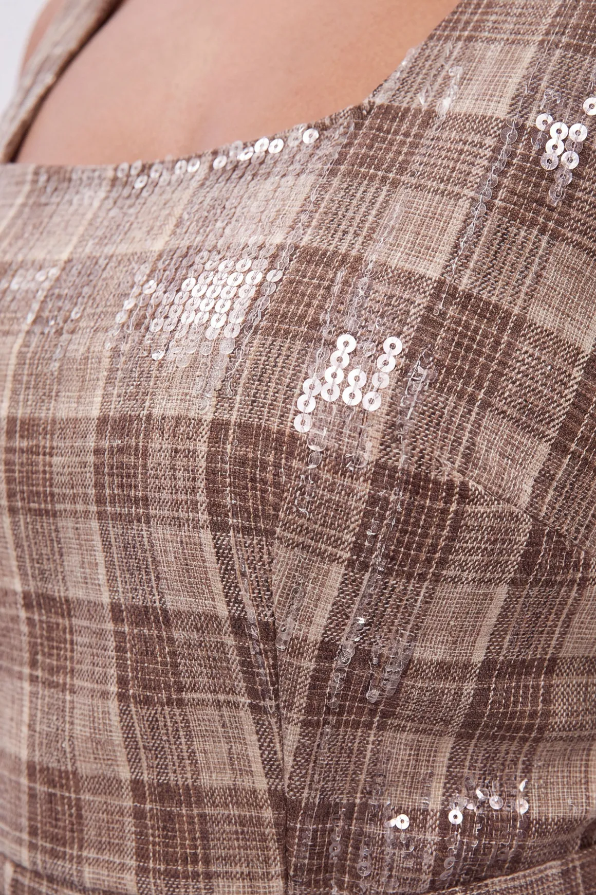 Robe Midi Cintrée À Ceinture Avec Sequins Curve