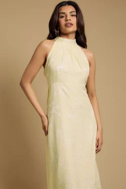 Oasis Robe Midi à Col Licou en Satin Dévoré Petite Plain<Femme Robes Mi-Longues|Satin Et Dentelle