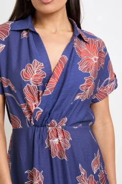Wallis Robe Midi À Col Tissé Floral<Femme Robes|Robes Mi-Longues