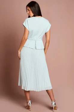 Coast Robe Midi À Corsage Ajusté Avec Boutons De Nacre Et Jupe Plissée<Femme Toutes Les Robes|Robes Mi-Longues