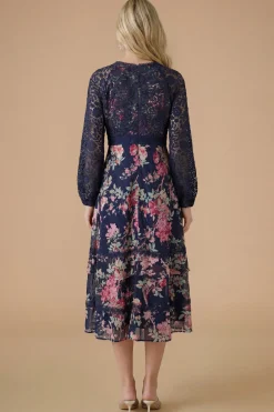 Oasis Robe Midi à Corsage en Dentelle Florale Petite Occasion<Femme Robes Mi-Longues|Satin Et Dentelle
