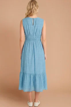 Robe Midi À Corsage Froncé Ajusté