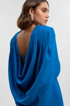KarenMillen Robe Midi Crayon Ajustée à Dos Drapé<Femme Tailleurs|Robes Mi-Longues