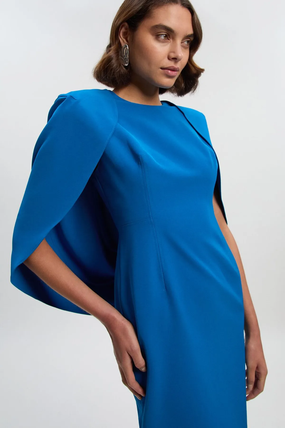 KarenMillen Robe Midi Crayon Ajustée à Dos Drapé<Femme Tailleurs|Robes Mi-Longues
