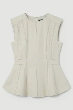 Robe Midi Crayon Moulante à Bandage avec Boutonnage