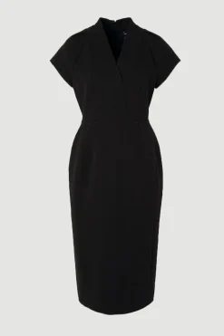 Robe Midi Crayon Structurée en Crêpe Forever