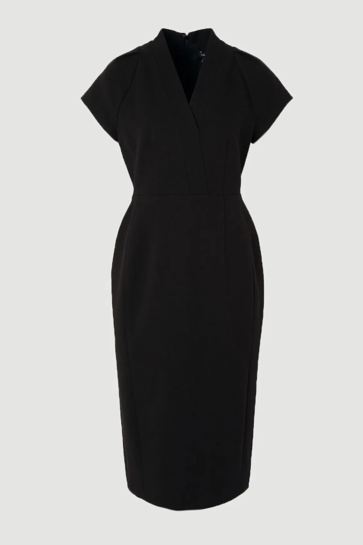Robe Midi Crayon Structurée en Crêpe Forever
