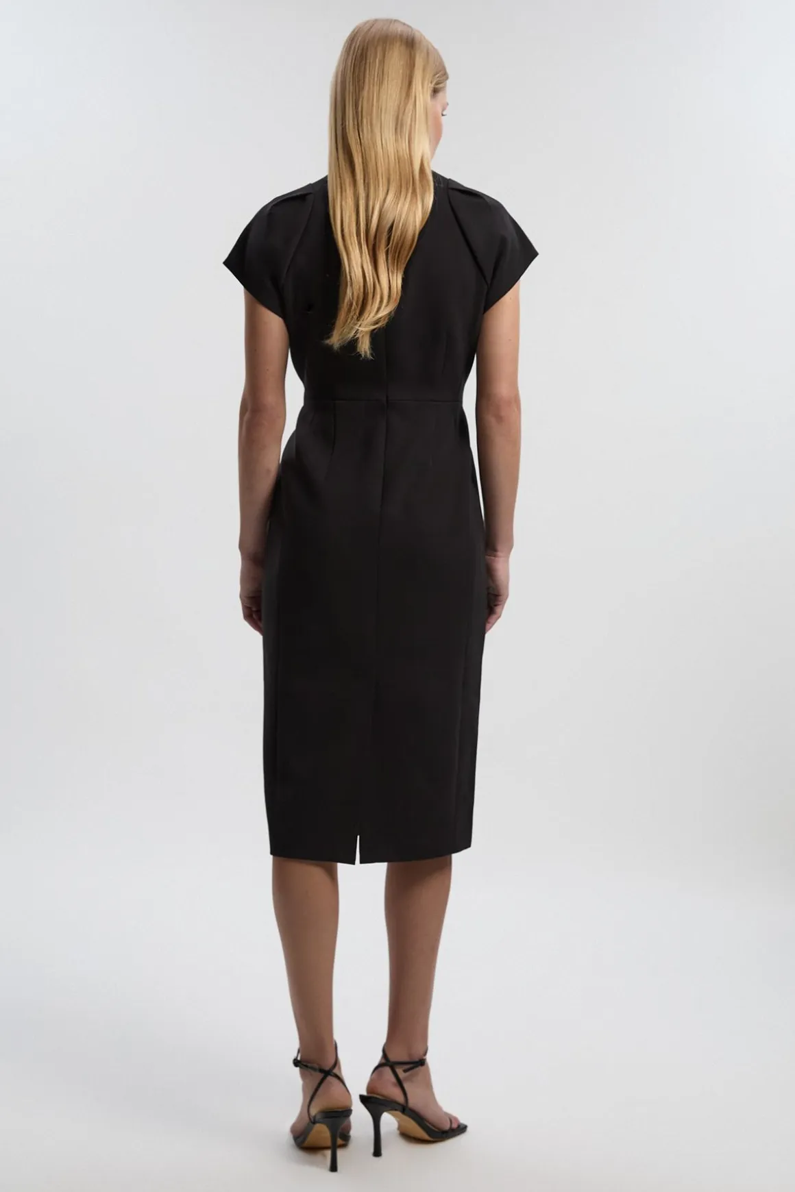 Robe Midi Crayon Structurée en Crêpe Forever