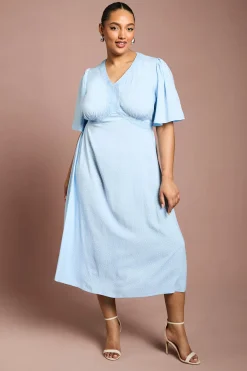 Dorothy Perkins Robe Midi Curve À Manches Papillon Et Finitions En Dentelle<Femme Toutes Les Robes|Robes Mi-Longues