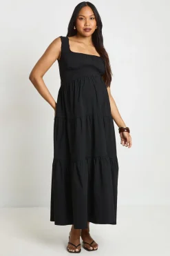 Robe Midi De Maternité En Bengaline À Encolure Carrée
