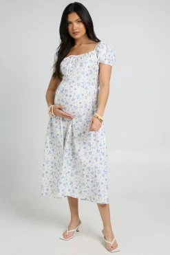 boohoo Robe Midi De Maternité À Fleurs Style Laitière<Femme Robes|Toutes Les Robes