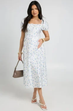 boohoo Robe Midi De Maternité À Fleurs Style Laitière<Femme Robes|Toutes Les Robes