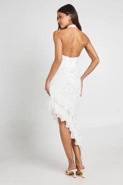 boohoo Robe Midi À Dos Nu Avec Détails De Volants<Femme Toutes Les Robes|Robes