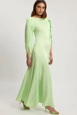 KarenMillen Robe Midi Douce En Viscose Satinée<Femme Robes Demoiselles D'Honneur|Robes Mi-Longues