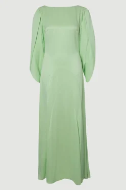 KarenMillen Robe Midi Douce En Viscose Satinée<Femme Robes Demoiselles D'Honneur|Robes Mi-Longues