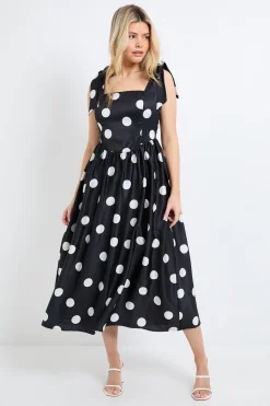Dorothy Perkins Robe Midi DP Luxe Imprimée à Taille Basse avec Liens aux Épaules<Femme Robes Mi-Longues|Robes Bal De Promo