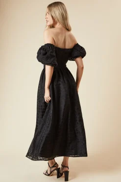 Dorothy Perkins Robe Midi DP Luxe Seersucker Col Carré<Femme Robes Mi-Longues|Robes Bal De Promo