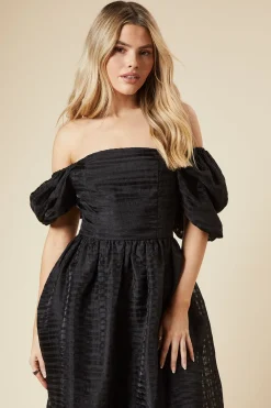 Dorothy Perkins Robe Midi DP Luxe Seersucker Col Carré<Femme Robes Mi-Longues|Robes Bal De Promo