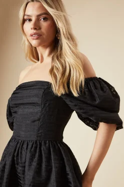 Dorothy Perkins Robe Midi DP Luxe Seersucker Col Carré<Femme Robes Mi-Longues|Robes Bal De Promo