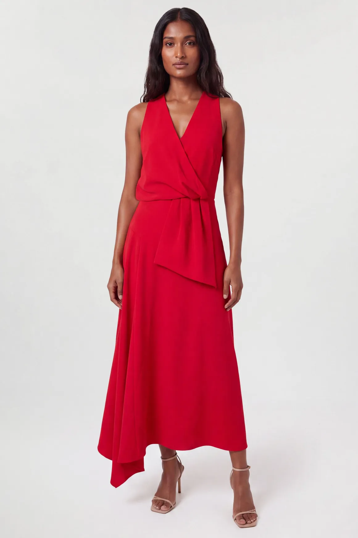Robe Midi Drapée Ajustée Douce
