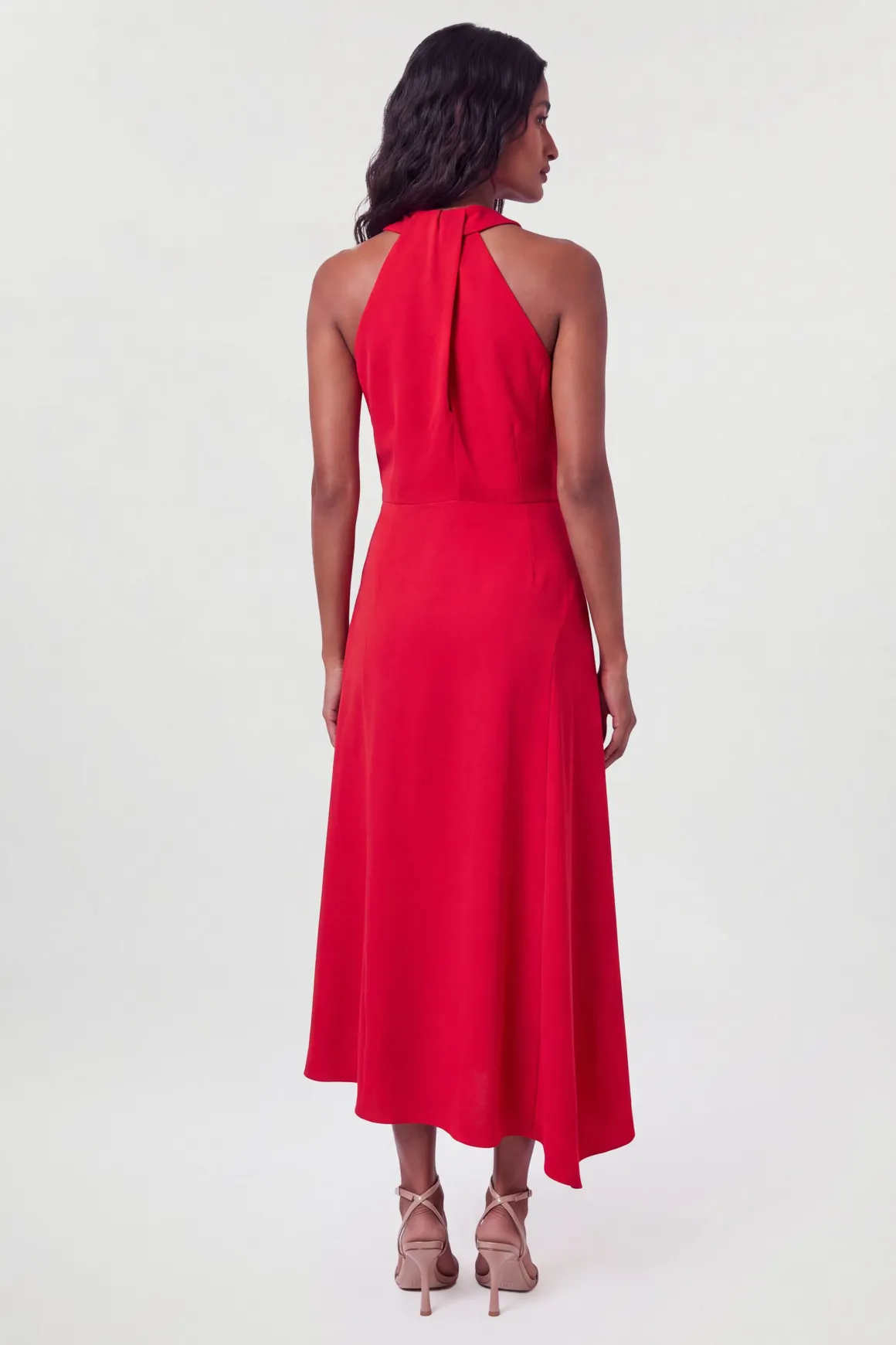 Robe Midi Drapée Ajustée Douce
