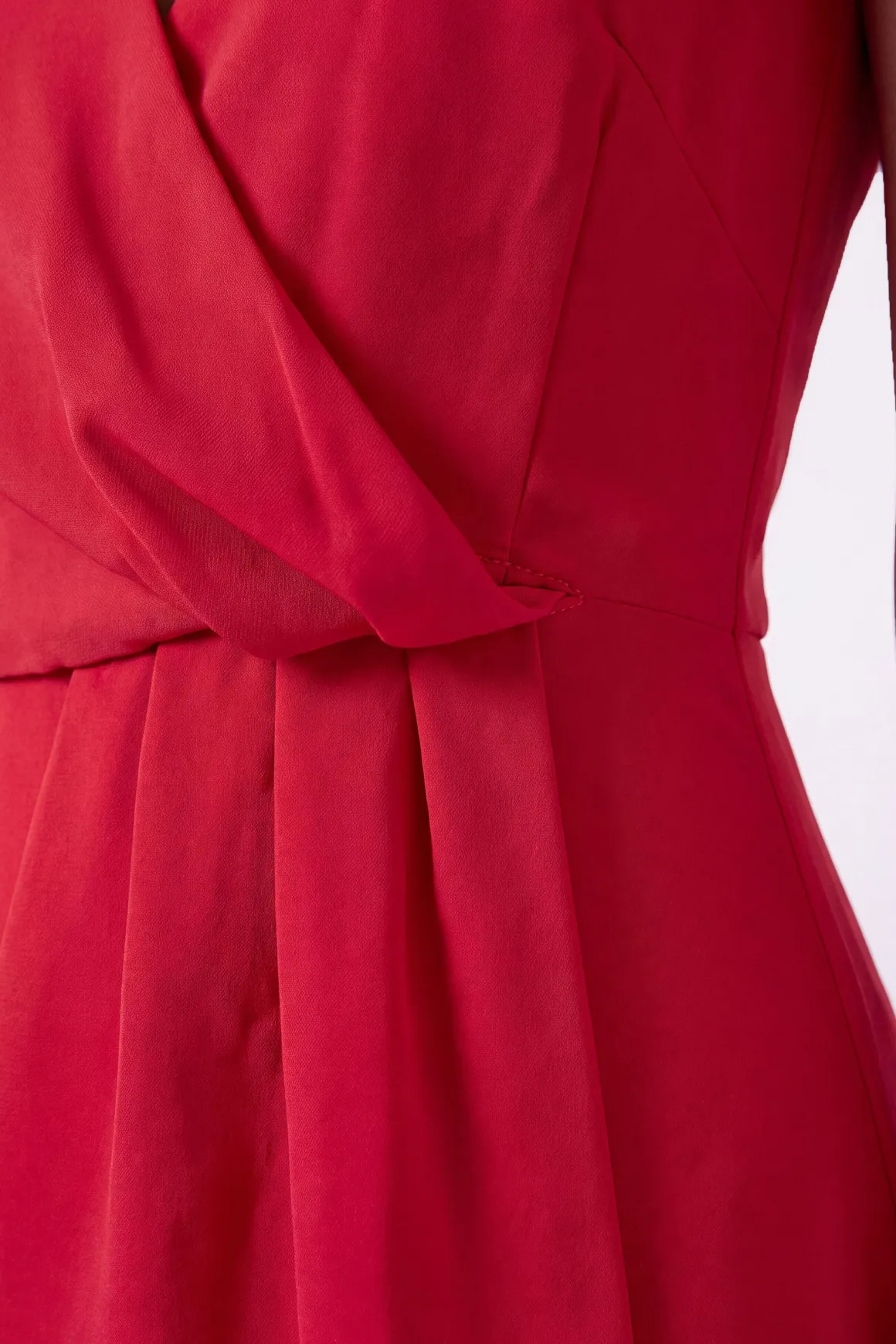 Robe Midi Drapée Ajustée Douce