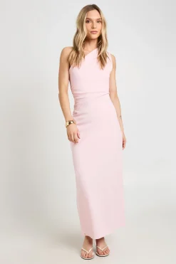 Robe Midi Drapée Asymétrique En Crêpe Jersey Petite