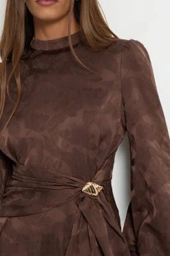 Wallis Robe Midi Drapée En Satin<Femme Robes Mi-Longues|Satin Et Dentelle