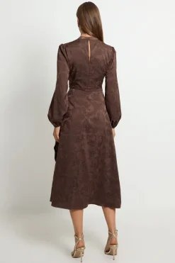 Wallis Robe Midi Drapée En Satin<Femme Robes Mi-Longues|Satin Et Dentelle