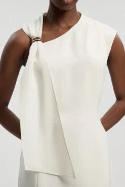 KarenMillen Robe Midi Droite Ajustée Avec Détails De Finition Raffinés<Femme Tailleurs|Robes Mi-Longues