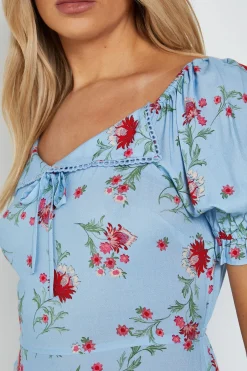 Dorothy Perkins Robe Midi À Détail Col Bordé De Dentelle<Femme Toutes Les Robes|Robes Mi-Longues