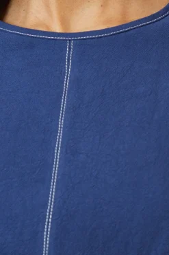Robe Midi à Détails de Coutures et Plis Rapportés
