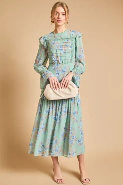 Oasis Robe Midi À Détails De Plis Nervurés<Femme Toutes Les Robes|Robes Mi-Longues