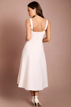 Robe Midi À Détail Torsadé Plissé