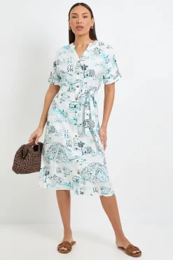 Wallis Robe Midi D'été À Manches Retroussables<Femme Robes|Robes Mi-Longues