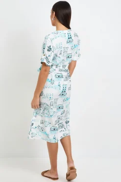 Wallis Robe Midi D'été À Manches Retroussables<Femme Robes|Robes Mi-Longues