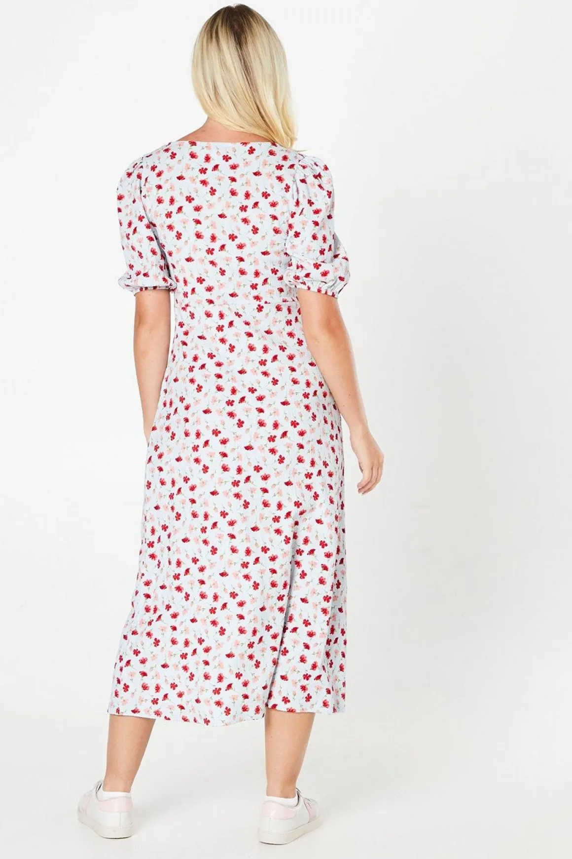 Robe Midi À Encolure Cœur Et Imprimé Fleuri Ditsy
