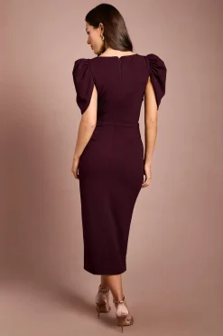 Robe Midi En Crêpe Avec Détail Plissé