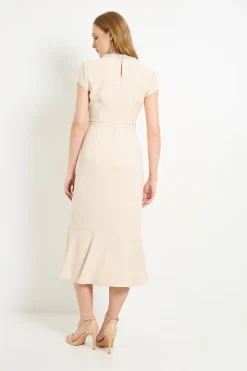 Robe Midi En Crêpe Avec Détail Torsadé Orné