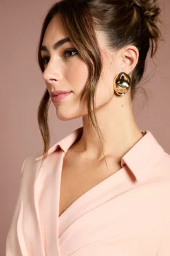 Coast Robe Midi en Crêpe à Manches Longues avec Ceinture<Femme Robes Mi-Longues|Robes À Manches Longues