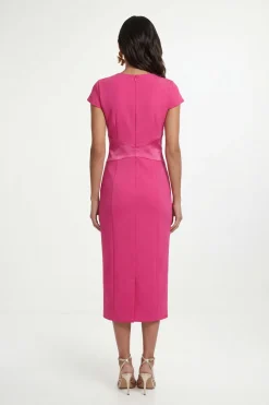 Wallis Robe Midi En Crêpe Scuba Avec Taille Portefeuille<Femme Toutes Les Robes|Robes Mi-Longues