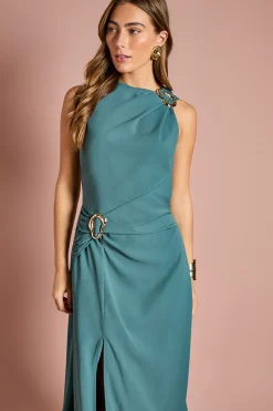 Coast Robe Midi en Crêpe Stretch avec Boucle<Femme Robes|Robes Mi-Longues