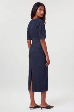 Robe Midi En Denim À Fermeture Éclair