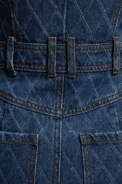 KarenMillen Robe Midi En Denim Imprimé<Femme Denim|Robes Mi-Longues