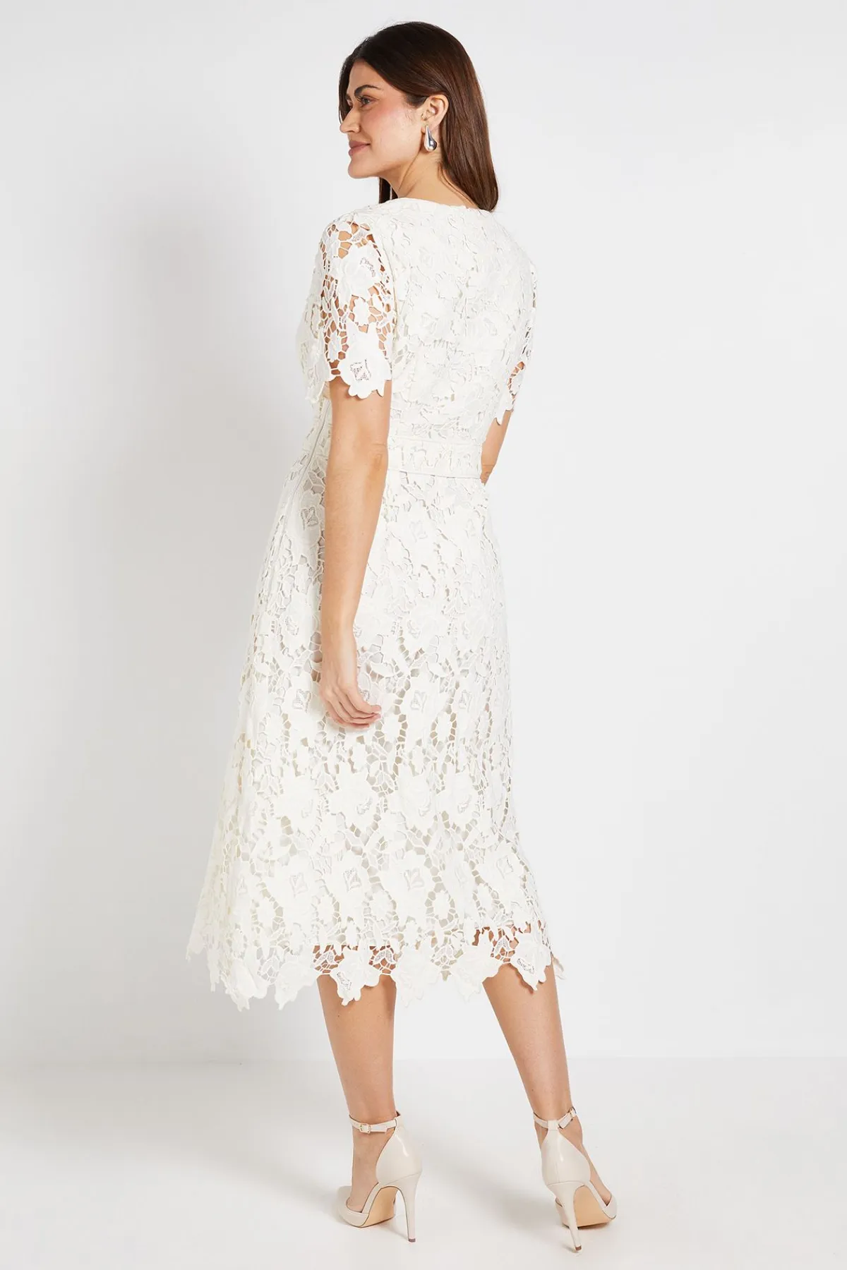 Wallis Robe Midi En Dentelle Avec Détail À La Taille<Femme Toutes Les Robes|Robes Mi-Longues