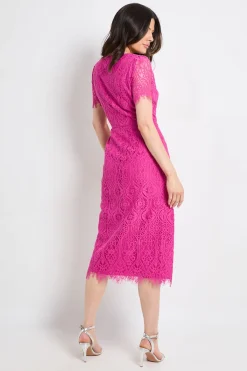 Wallis Robe Midi En Dentelle À Boutons<Femme Robes Mi-Longues|Satin Et Dentelle
